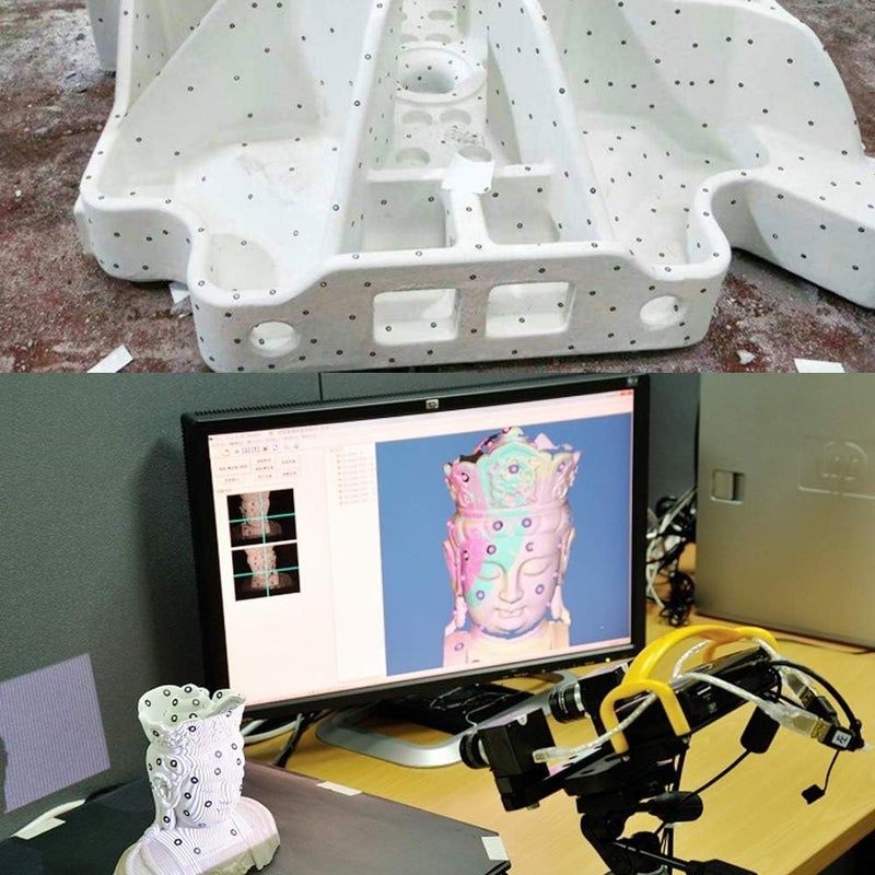 PargaDeco 6.0mm 3D Scanner Positioning Targets, High Reflective 3D Scanning Markers, Target 3D Scan Tracking Dots Compatible with Creatly Revopoint Artec Shining 3D Einstar Handheld 3D Scanner (1100) - Image 4
